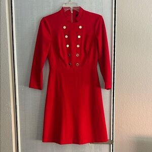 Tommy Hilfiger Red Long Sleeve Dress